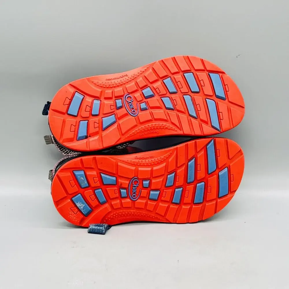 Chaco Sandals Kids Girls 2 Pink Blue Strappy Water Hiking Trail Outdoor Shoes